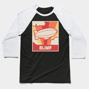 Retro Vintage Dirigible Airship Blimp Baseball T-Shirt